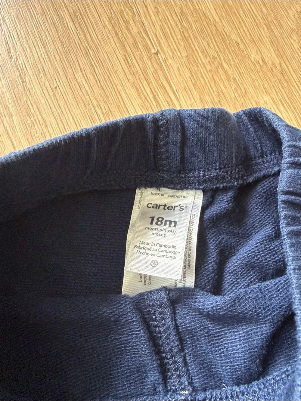 Carter's Heathered Gray Zip Hoodie with Navy Joggers 18 Month Bundle
